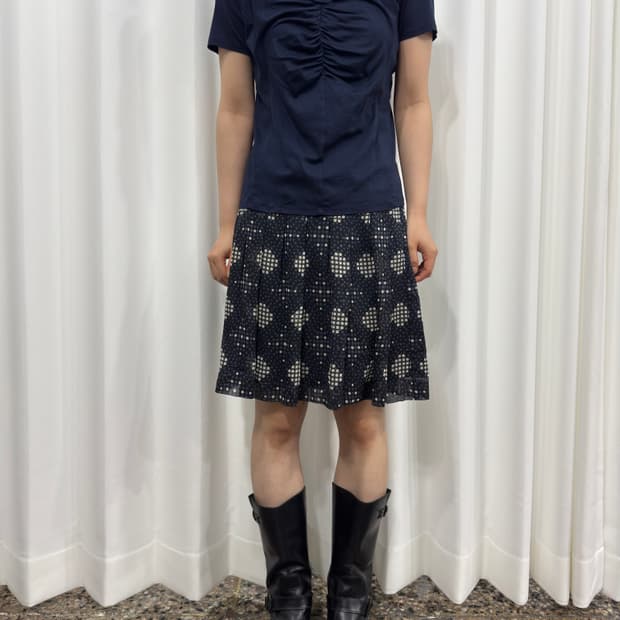 pattern pleats skirt 