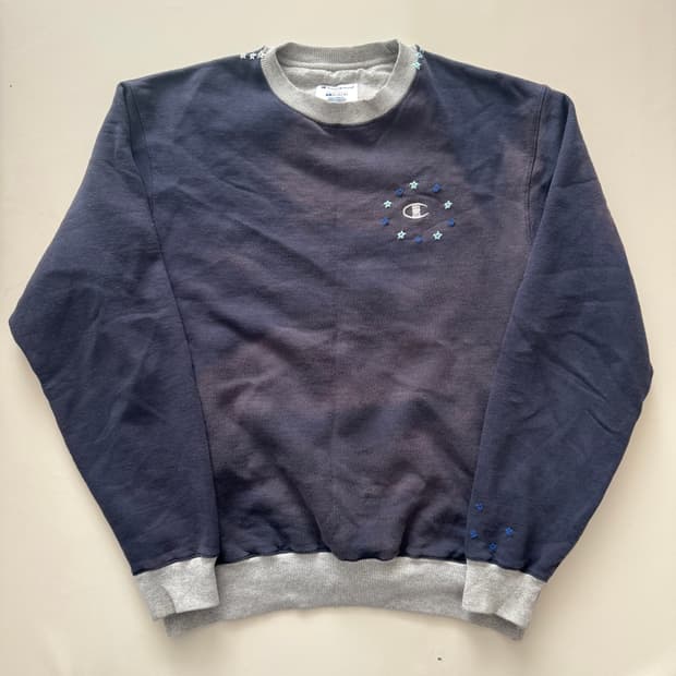 챔피언 선페이딩 투톤 / 스타 사시코 스웻셔츠 M