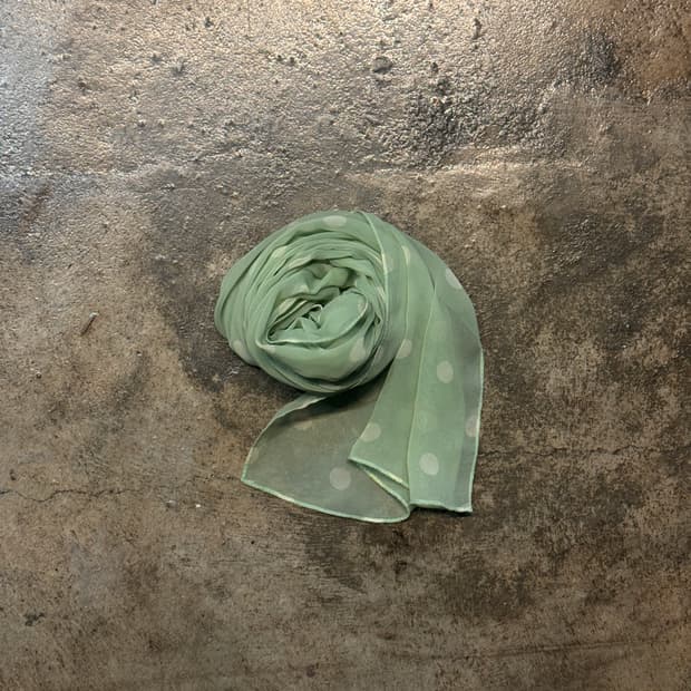 OS ) Japanese Vintage Dot Short Scarf