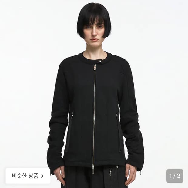 나체 seam line jersey rider jacket black 2