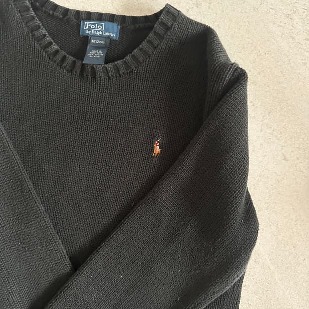 폴로 랄프로렌 블랙 니트 M(12/14)