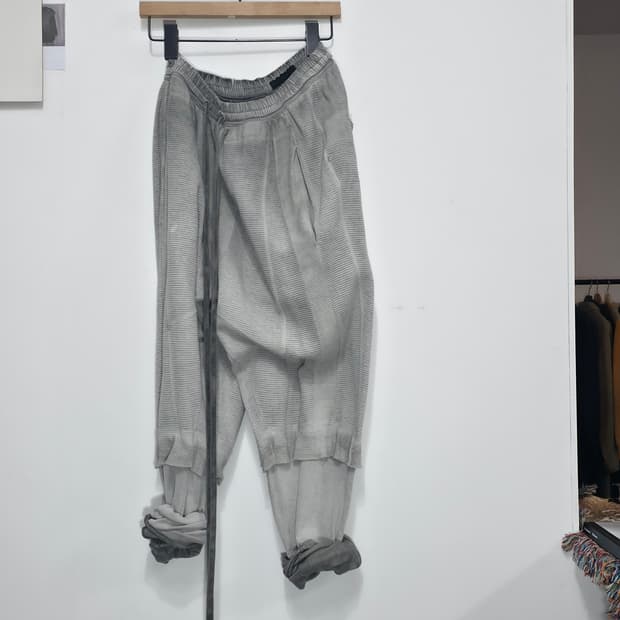 Julius 2014ss waffle sarouel pants
