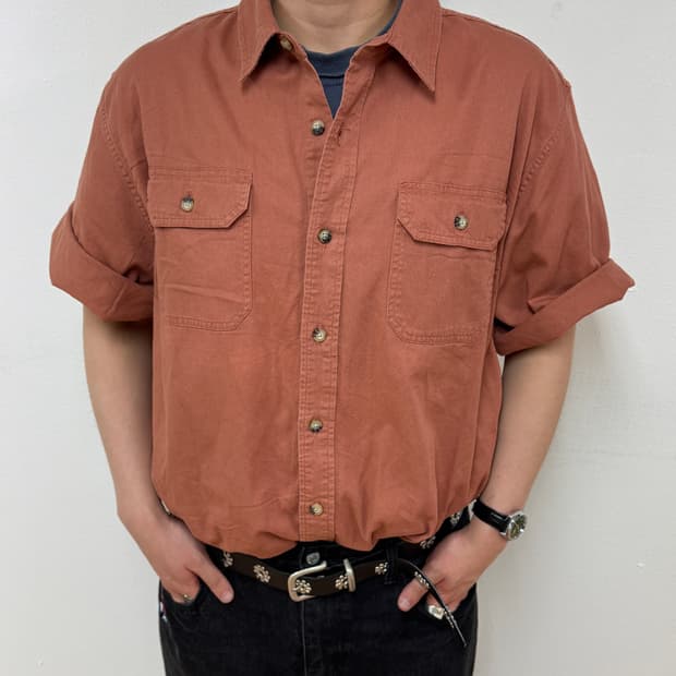 Wrangler 피그먼트 워크 셔츠 (XL)