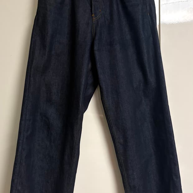 코스 라이더 셀비지 와이드 레그 진