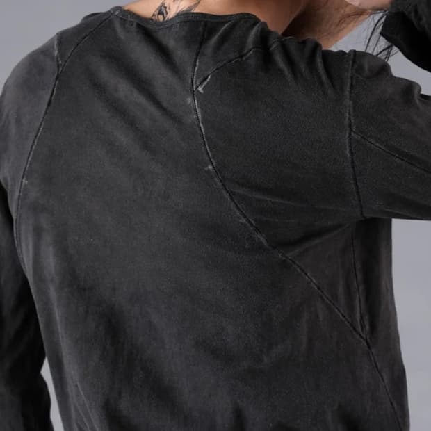 d.hygen contrast stitched dyed long slee