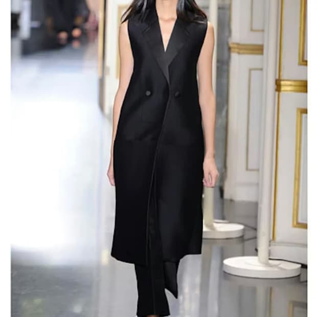 올드 셀린느 블랙 롱 베스트 36사이즈