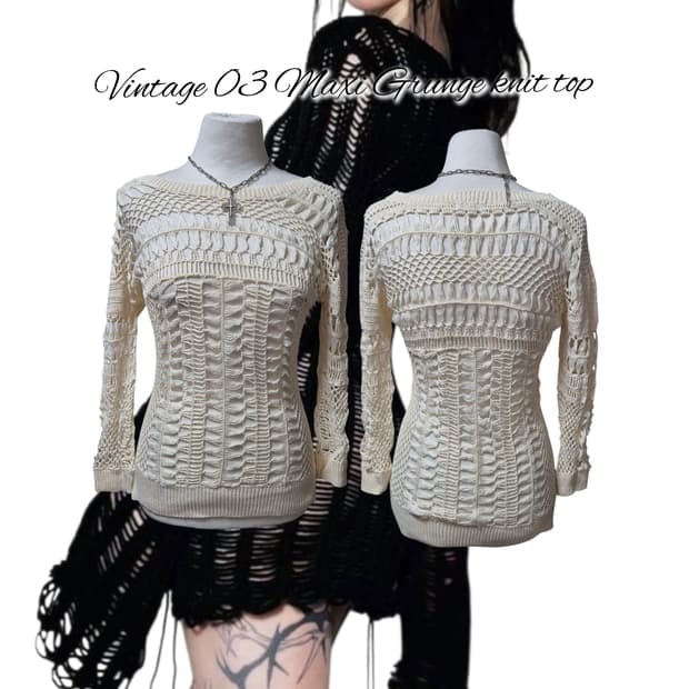 Vintage 03 Maxi Grunge knit top