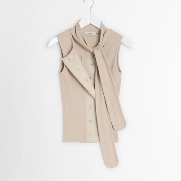 르메르 25ss 스카프 슬리브리스 니트 탑 나시 구함