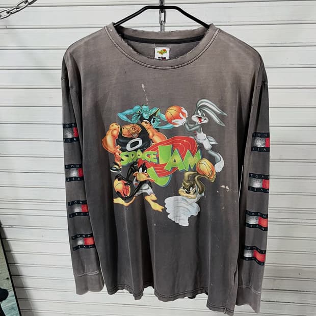 Space Jam x Tommy Jeans faded long tee