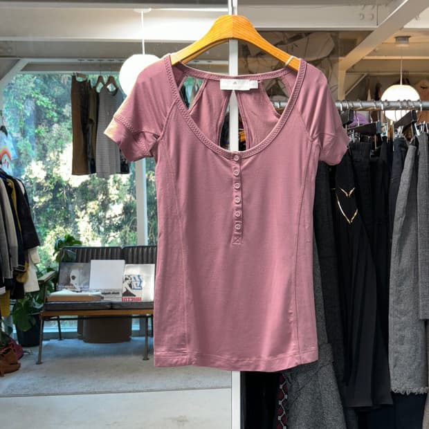 아디다스 스텔라 매카트니 컷아웃 티셔츠