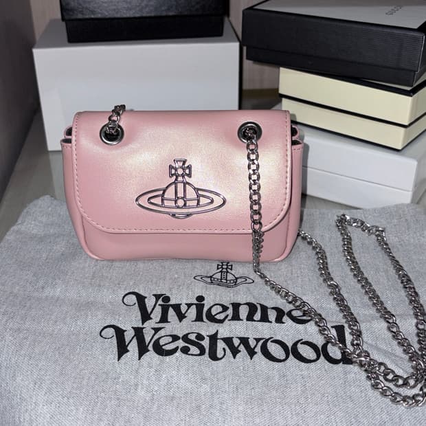 비비안웨스트우드 펄라이즈 핑크 미니 체인백