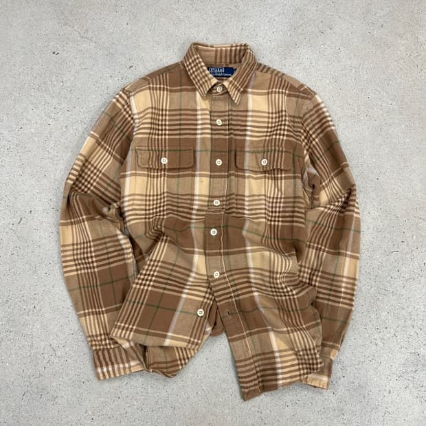 폴로 랄프로렌 엘보패치 체크 셔츠