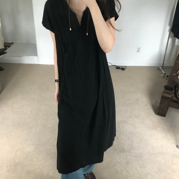 cotton pintuck dress
