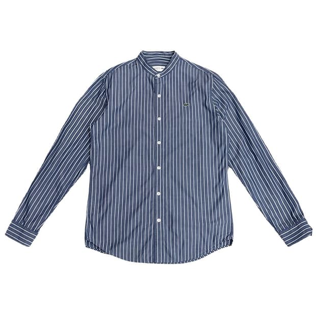 LACOSTE 헨리넥 스트라이프 셔츠 S