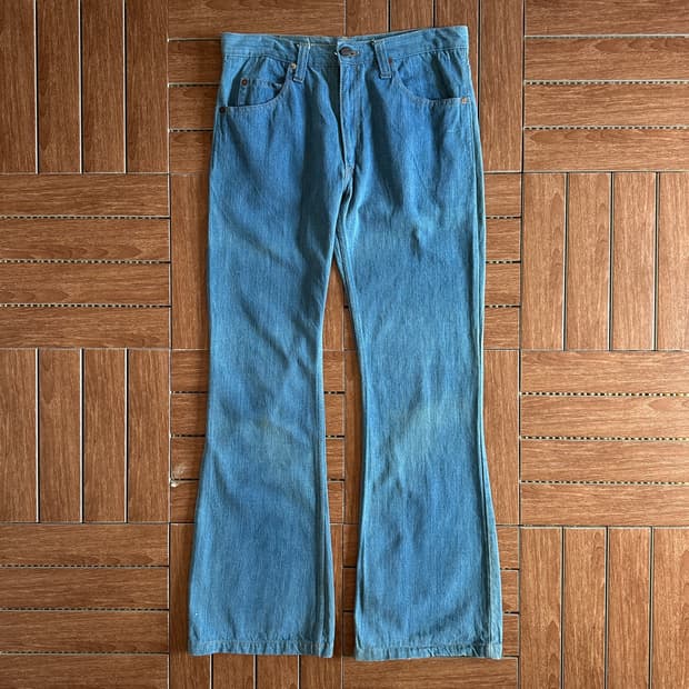 80-90‘s Ram boots-cut bell bottom denim