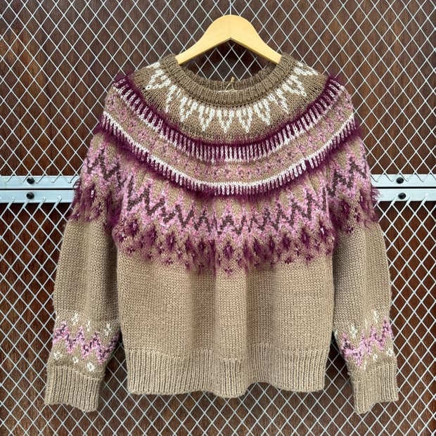 니코앤드 빈티지 노르딕 퍼 배색 울 니트 3