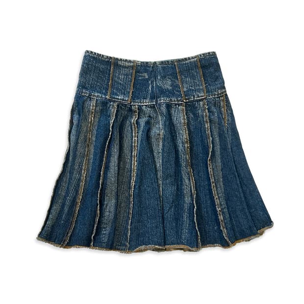 Damage detail denim skirt 