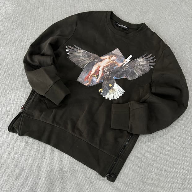 닐바렛 독수리 프린팅 맨투맨 티셔츠 m