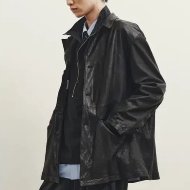 유스 워시드 레더 자켓 M size 새상품