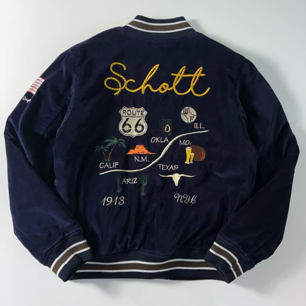 Schott  쇼트 루트66 벨벳 수베이너 자켓 