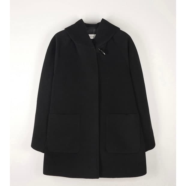 클린 Claude Hooded half coat (Black)