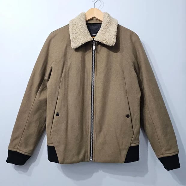 띠어리 THEORY 캐시미어 혼방 봄버 패딩 자켓 95