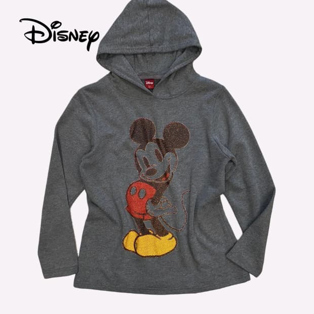 DISNEY mickey printing hood t-shirt