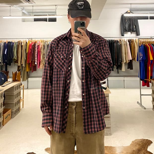 WRANGLER check western shirts 랭글러 웨스턴 셔츠