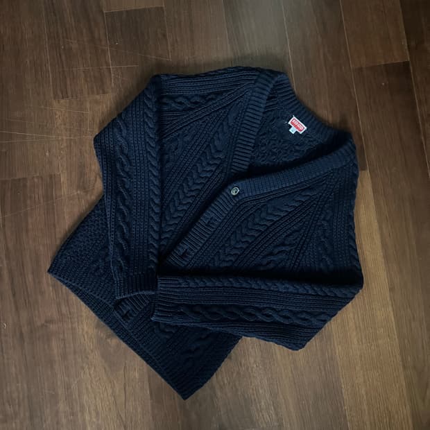 정품 KENZO 겐조 케이블 네이비 가디건 (M)