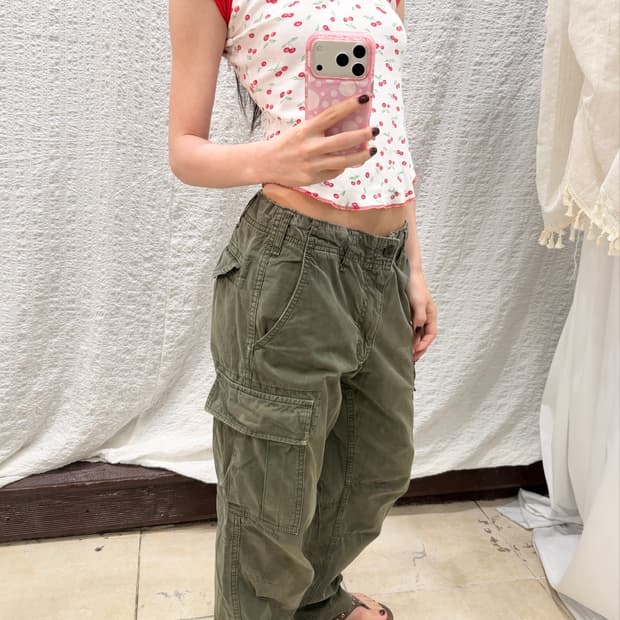 khaki cargo casual pants