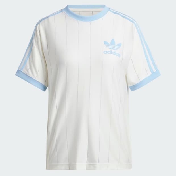 아디다스 핀스트라이프 티 화이트 L