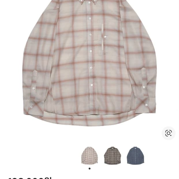 2)알렌느 카펜터 포켓 체크 셔츠 피치 퍼즈