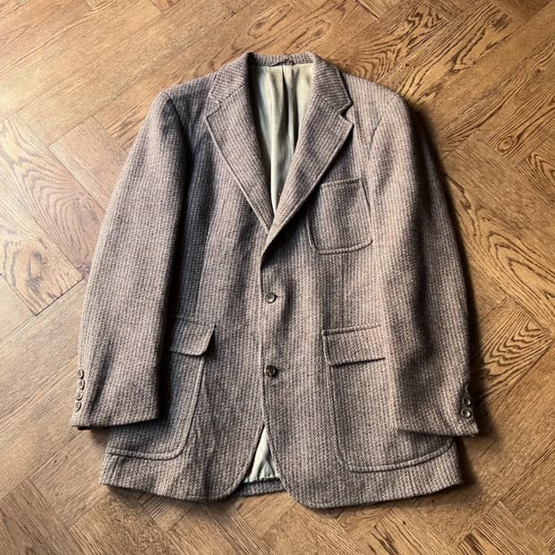 [S]폴로 유니버시티 베이지 울 블레이저