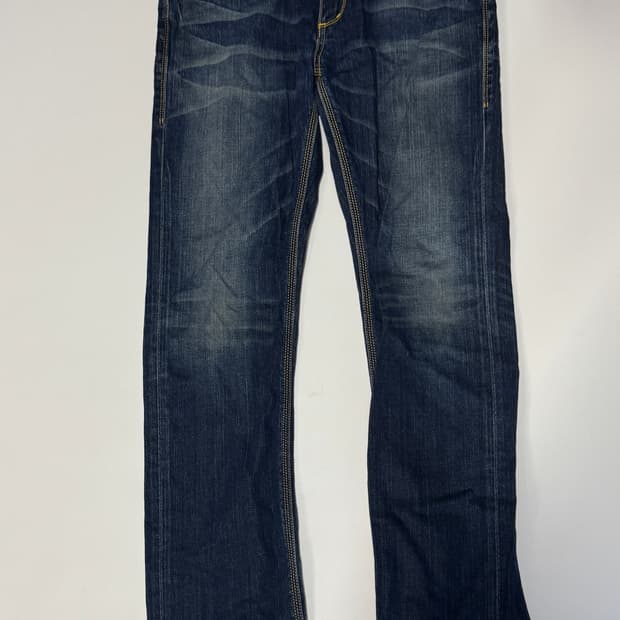 질샌더 X 유니클로 빈티지 워싱 스트레이트 데님팬츠 33인치