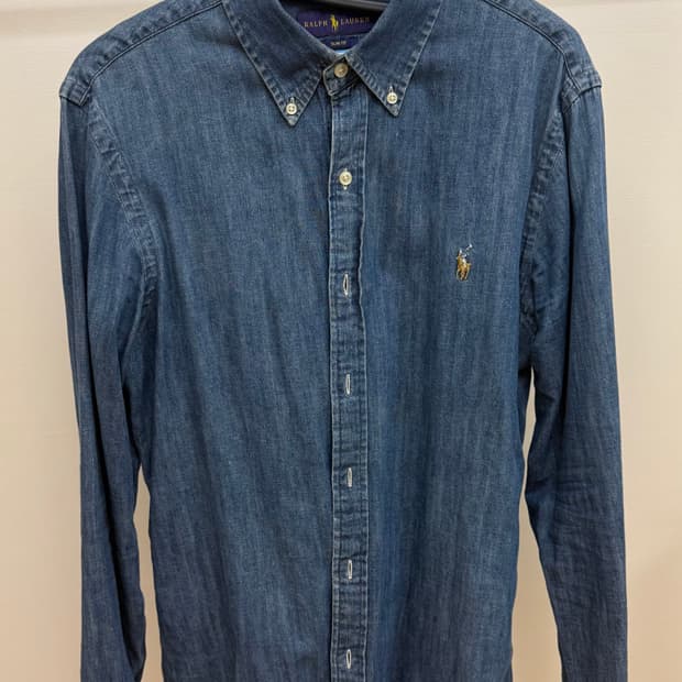 (M/100) 랄프로렌 데님 셔츠 슬림핏 중청