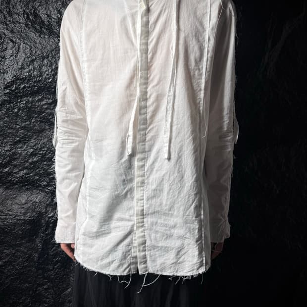 Askyy 21SS Cut Off Collarless Shirt