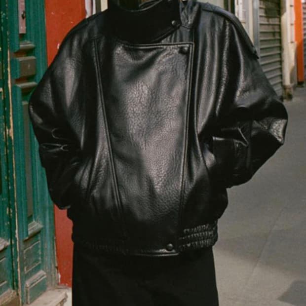 자라 페이크 레더 점퍼