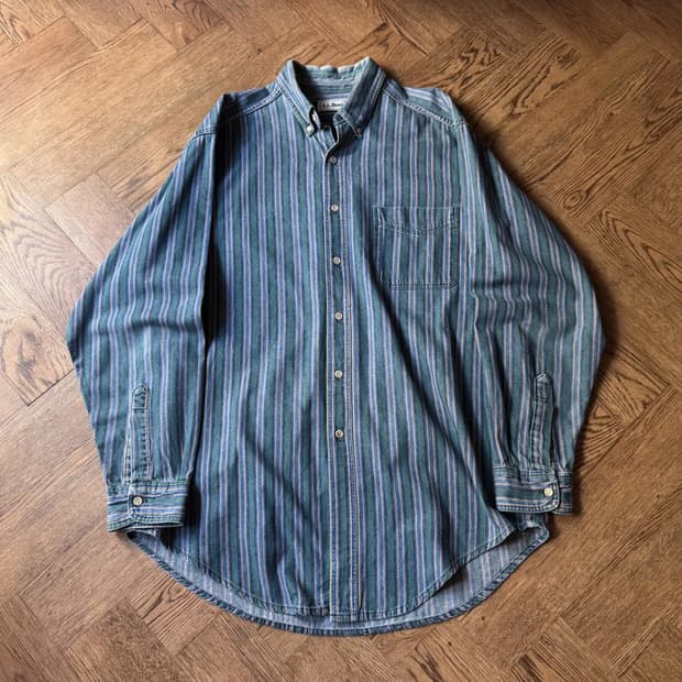 [L]90's 엘엘빈 Made in USA 스트라이프 셔츠