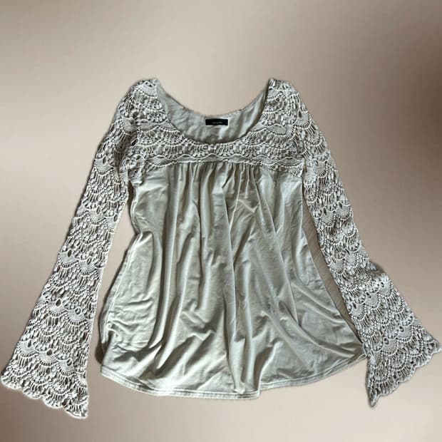 오리엔탈 페어리 무드 크로셰 롱슬리브