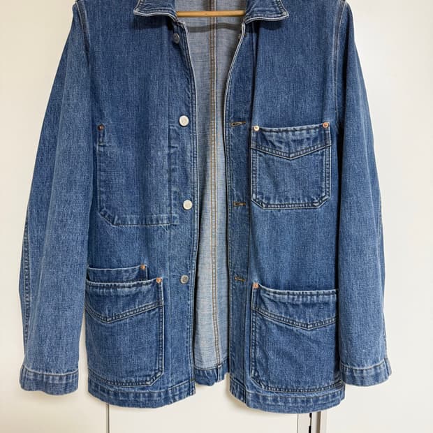드레익스 블리치 워시 데님 초어 자켓 - 38(100) 사이즈