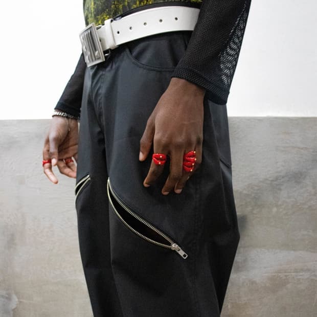 Sad zip latex pants matte black/S