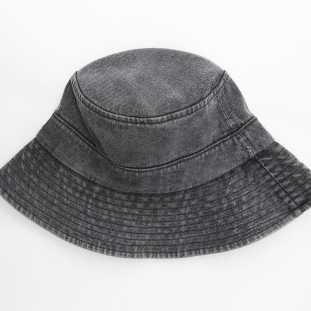 자라 흑청 데님 버킷햇