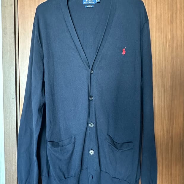 폴로 코튼 가디건 XL 네이비