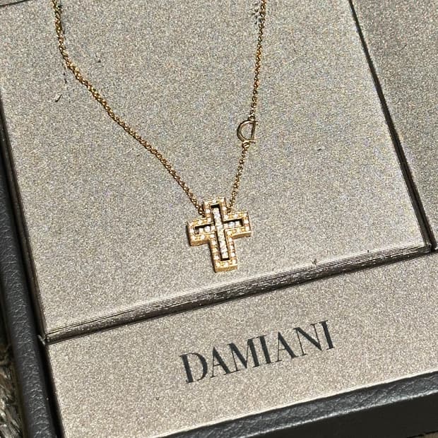 다미아니 벨에포크 핑크골드 다이아 목걸이