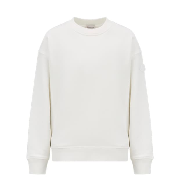 몽클레르 로고 스웨트셔츠 화이트 22FW