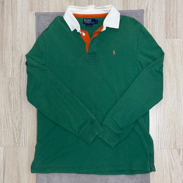 [S급] 봄맞이🌸🌸 폴로 랄프로렌 그린 럭비 티셔츠 L (커스텀핏) 