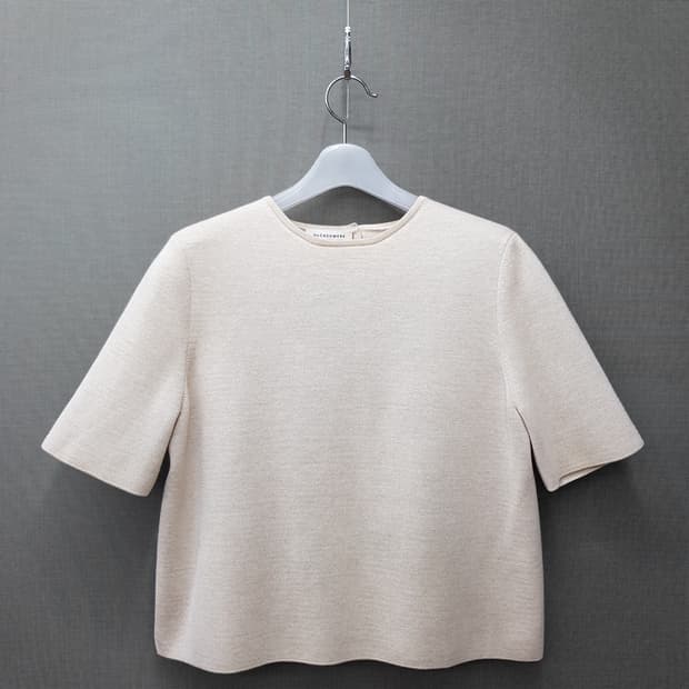 한섬 더캐시미어 2022 캐시미어 블렌드 반팔 니트 S사이즈