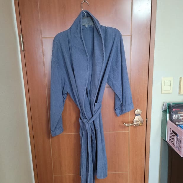 송월타월 샤워가운 블루