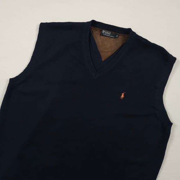 2XL(110) 폴로랄프로렌 브이넥 니트 네이비