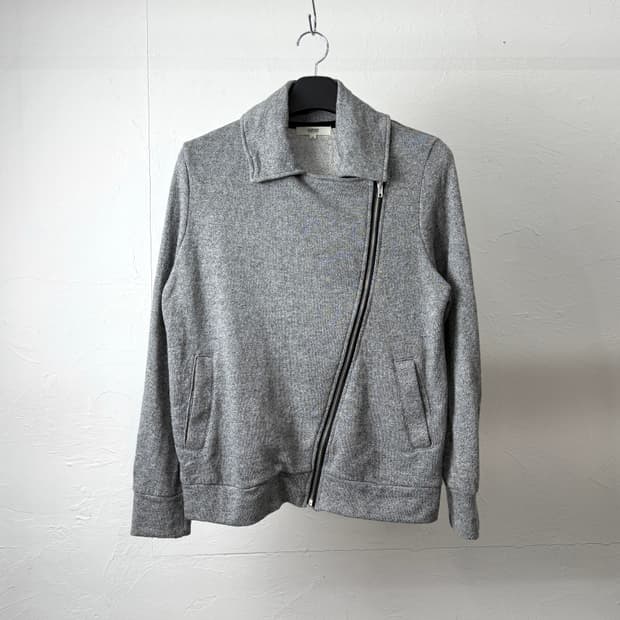 Ozoc 사선 카라 집업 자켓